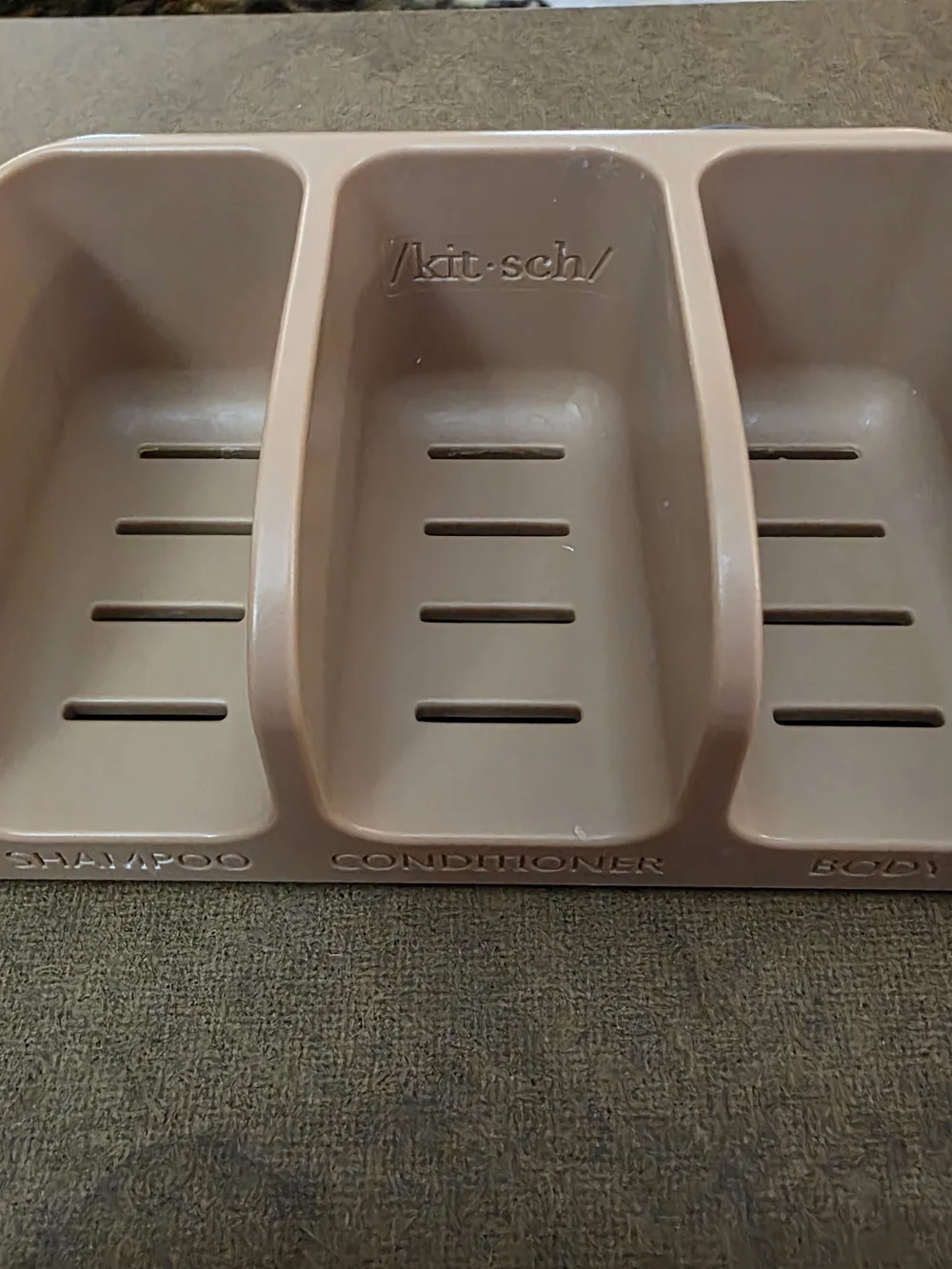 Kitsch 3-Compartment Shower Caddy - Dusty Rose